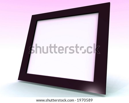 A computer created picture frame with a plane background.