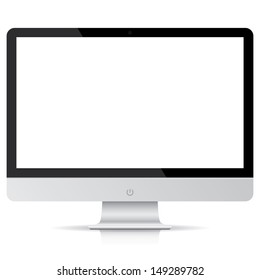 Computer Display Isolated On White Background