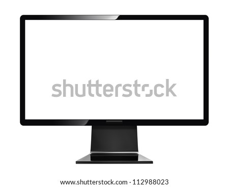 Computer display - isolated on white background