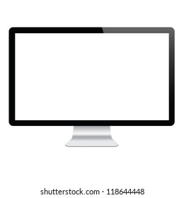 Computer Display Isolation On White Background