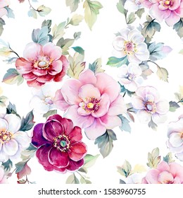 Computer Drawn Beautiful Flowers Illustration Stock Illustration ...