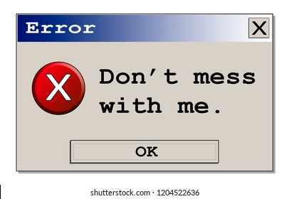 Computer Error Box Message Please Contact Stock Illustration 1081114391