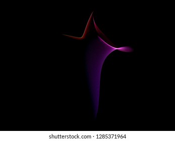 computer generated colorfull lines on black background