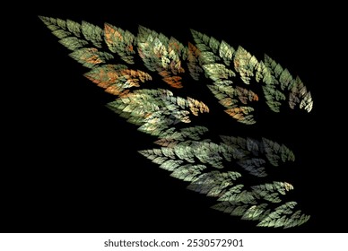 Computer generated fractal pattern and shape
