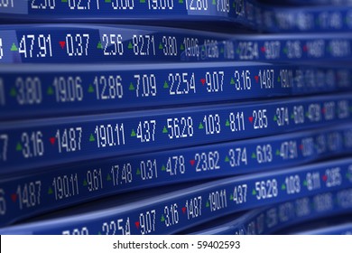 Computer Generated Stock Trading Ticker