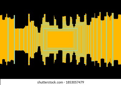 Computer generated three-dimensional matrix simulation of reality Illustration