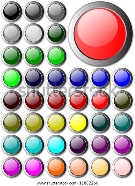 Computer Generated Web Color Buttons Stock Illustration 11882266
