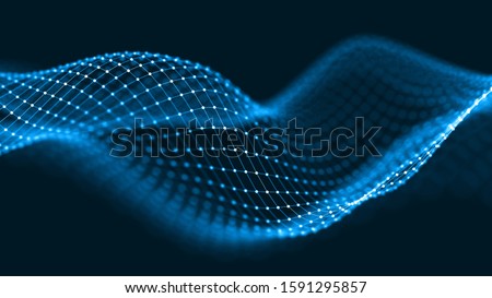 Computer geometric digital connection structure. Business inteligence technology background. Binary code algorithms deep learning. Abstract 3D rendering. Artificial intelligence