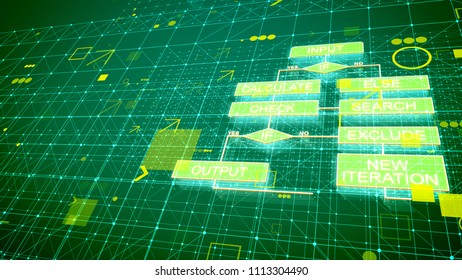 Computer Graphics 3d Illustration Electronic Algorithms Stock ...