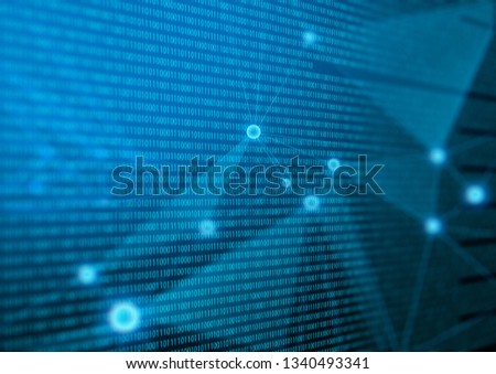 computer with green line web system networking illustration bacground, deep learning, data software program process, hacker server attacked, ai technology 01 code