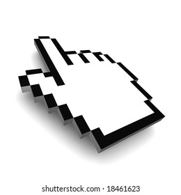 Computer Hand Cursor 3d Rendered Illustration Stock Illustration ...