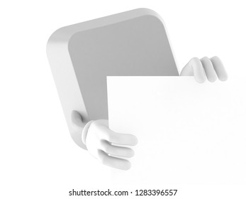 Computer key character isolated on white background. 3d illustration