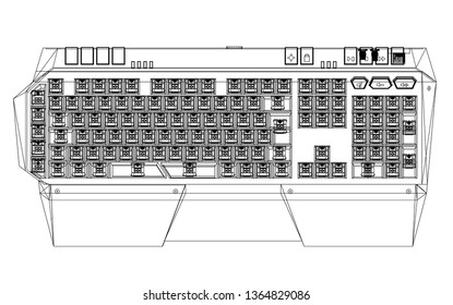 Computer Keyboard 3D Renderings