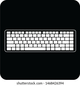 Computer Keyboard Icon Black White Stock Illustration 1468426394