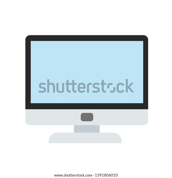 Computer Monitor Cartoon Style Icon On Stock Illustration 1391806010