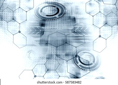 Computer Network Digital Communication Abstract Science Stock ...