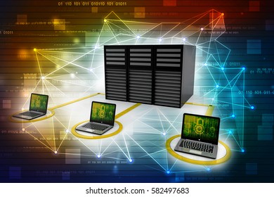 Computer Network,3d rendering