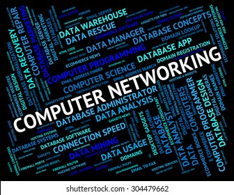 Computer Networking Indicating Global Communications And Www