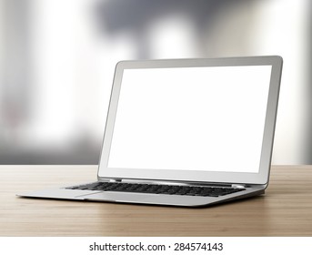 Computer on table
