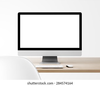 Computer on table