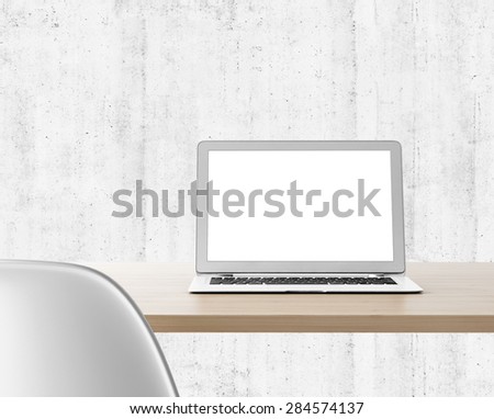 Computer on table
