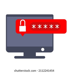 Computer password illustration security lock datum. Internet protection computer password technology privacy access key system. Network security computer password online identity cyberspace key