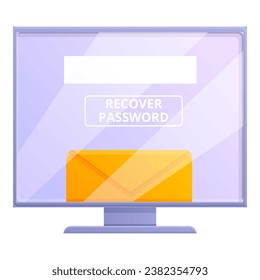 Computer password recovery icon. Cartoon of computer password recovery icon for web design isolated on white background - Powered by Shutterstock