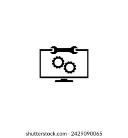 Computer repair, service icon isolated on white background - Powered by Shutterstock