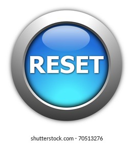 Computer Reset Button Illustration Isolated On White