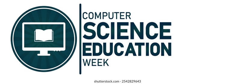 Computer Science Education Week. Suitable for greeting card, poster and banner. Modern illustration. - Powered by Shutterstock