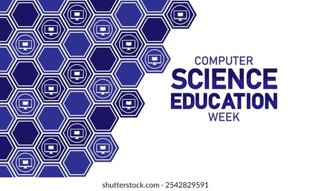 Computer Science Education Week wallpaper with shapes and typography, banner, card, poster, template. Computer Science Education Week, Modern background - Powered by Shutterstock