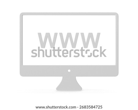 Computer Screen Displaying WWW Internet and Web Concept