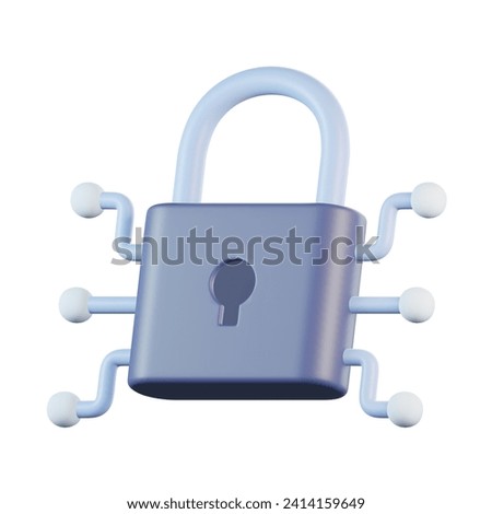 Computer Security 3D Icon Illustration