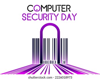 computer security day, a horizontal poster