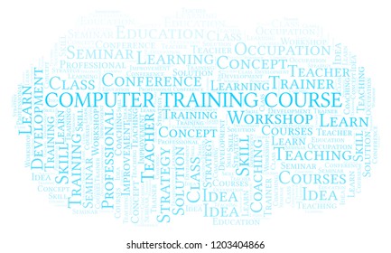 Computer Training Course word cloud.