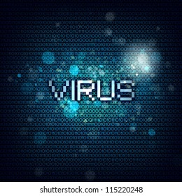 A Computer Virus Detection Symbol Illustration With Word Virus