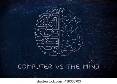 computer vs the mind: artificial intelligence and human brain comparison design