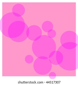 Computer-generated light and dark pink solid color circles bokeh design.