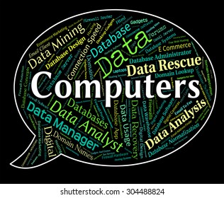 Computers Word Meaning Words Processor And Connection