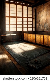 Concept Art Illustration Of Japanese Dojo Interior