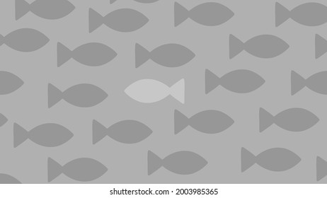 A Concept Background Of Fish Swimming Against The Flow