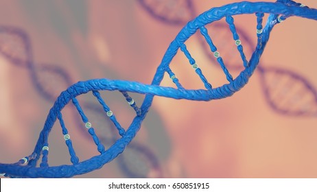 Concept of biochemistry with DNA molecule DNA sequencing Protein,  cancer gene research, CRISPR Research and gene editing 3D render