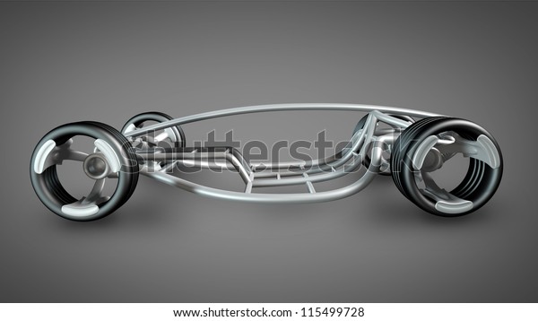concept car frame.\
High resolution 3d\
render
