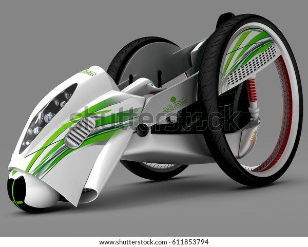 The concept of a city electric vehicle. A\
cost-effective vehicle. 3D\
illustration.
