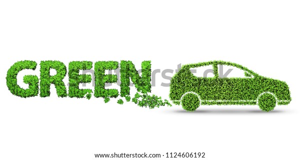 Concept of clean fuel and eco friendly cars -
3d rendering