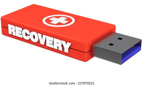 concept of computer security with Rescue Disk 3d rendering 