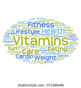 Concept or conceptual abstract word cloud on white background as metaphor for health, nutrition, diet, wellness, body, energy, medical, fitness, medical, gym, medicine, sport, heart or science