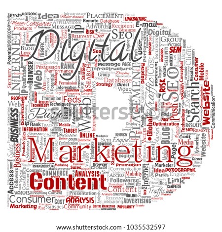Concept Conceptual Digital Marketing Seo Traffic Stock Illustration