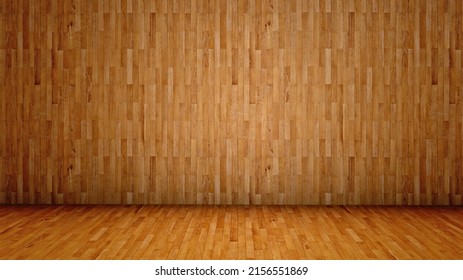 Concept or conceptual vintage or grungy brown background of natural wood or wooden old texture floor and wall as a retro pattern layout. 3d illustration metaphor to time, material, emptiness,  age