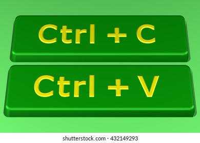 Concept Copy Paste Buttons On Keyboard: ilustrações stock 432149293